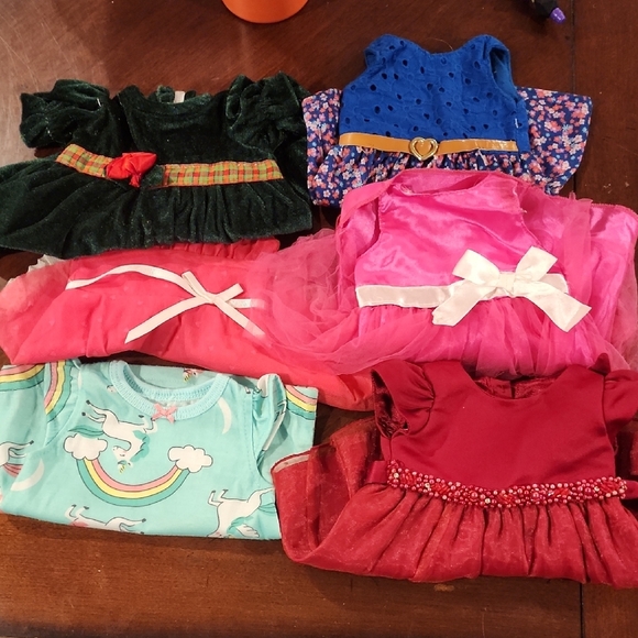 Colorful 18in doll  Dresses Set - Picture 1 of 13